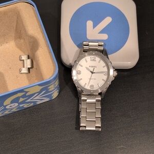 Fossil Silver Stainless Steel Men’s Watch